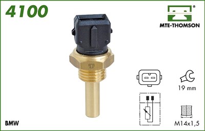 Mte-thomson Sensor, Kühlmitteltemperatur [Hersteller-Nr. 4100] für BMW von MTE-THOMSON