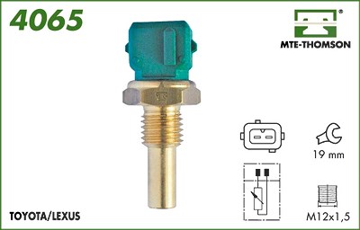 Mte-thomson Sensor, Kühlmitteltemperatur [Hersteller-Nr. 4065] für Daihatsu, Mazda, Suzuki, Toyota von MTE-THOMSON