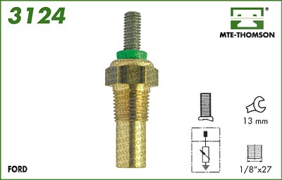 Mte-thomson Sensor, Kühlmitteltemperatur [Hersteller-Nr. 3124] für Ford von MTE-THOMSON