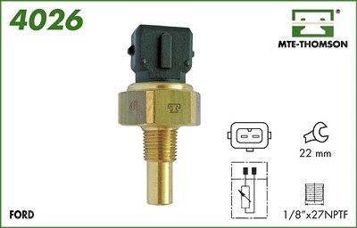 Mte-thomson Sensor, Kühlmitteltemperatur [Hersteller-Nr. 4026] für Ford, Mazda von MTE-THOMSON