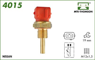 Mte-thomson Sensor, Kühlmitteltemperatur [Hersteller-Nr. 4015] für Ford, Infiniti, Kia, Nissan von MTE-THOMSON