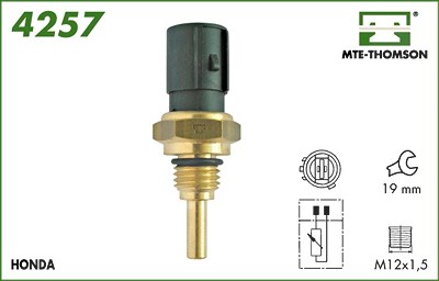 Mte-thomson Sensor, Kühlmitteltemperatur [Hersteller-Nr. 4257] für Honda, Rover von MTE-THOMSON