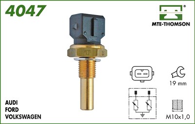 Mte-thomson Sensor, Kühlmitteltemperatur m.Dichtring Metall [Hersteller-Nr. 4047] für Audi von MTE-THOMSON