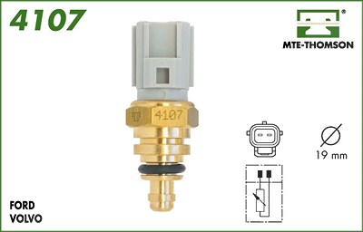 Mte-thomson Kühlmitteltemperatur-Sensor mit Dichtung [Hersteller-Nr. 4107] für Citroën, Ford, Jaguar, Land Rover, Volvo von MTE-THOMSON