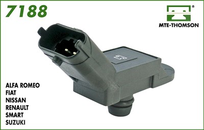 Mte-thomson Sensor für Saugrohrdruck [Hersteller-Nr. 7188] für Nissan, Opel, Renault, Smart, Suzuki von MTE-THOMSON