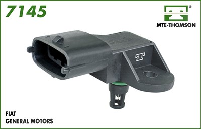 Mte-thomson Sensor für Saugrohrdruck [Hersteller-Nr. 7145] für Abarth, Alfa Romeo, Fiat, Ford, Jeep, Lancia, Mitsubishi, Opel, Proton, Smart von MTE-THOMSON