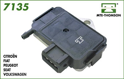 Mte-thomson Sensor für Saugrohrdruck [Hersteller-Nr. 7135] für Audi, Citroën, Peugeot, Seat, VW von MTE-THOMSON