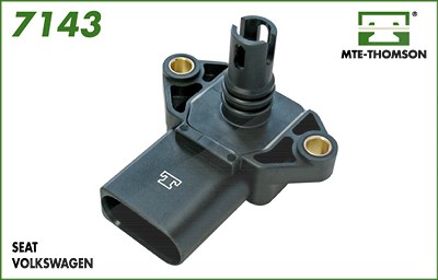 Mte-thomson Sensor für Saugrohrdruck Audi: A2 Seat: Ibiza II, Ibiza IV, Ibiza III Vw: Golf IV 7143 von MTE-THOMSON