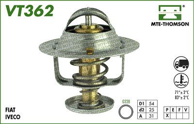 Mte-thomson Thermostat mit Dichtung [Hersteller-Nr. VT362.71] von MTE-THOMSON