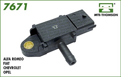 Mte-thomson Sensor, Abgasdruck [Hersteller-Nr. 7671] für Alfa Romeo, Cadillac, Chevrolet, Fiat, Ford, Jeep, Lancia, Opel, Saab von MTE-THOMSON
