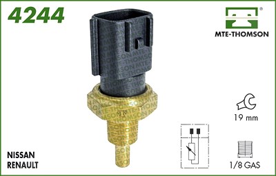 Mte-thomson Sensor, Kühlmitteltemperatur [Hersteller-Nr. 4244] für Nissan, Renault von MTE-THOMSON