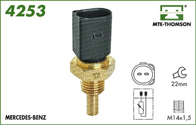 Mte-thomson Sensor, Kühlmitteltemperatur [Hersteller-Nr. 4253] für Mercedes-Benz von MTE-THOMSON