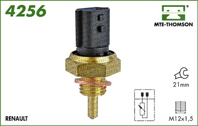 Mte-thomson Sensor, Kühlmitteltemperatur [Hersteller-Nr. 4256] für Dacia, Nissan, Opel, Renault von MTE-THOMSON