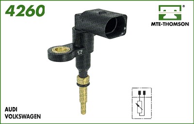 Mte-thomson Sensor, Kühlmitteltemperatur [Hersteller-Nr. 4260] für Audi, Seat, Skoda, VW von MTE-THOMSON