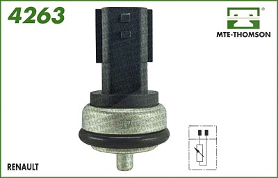 Mte-thomson Sensor, Kühlmitteltemperatur [Hersteller-Nr. 4263] für Dacia, Infiniti, Mercedes-Benz, Nissan, Opel, Renault, Smart, Suzuki von MTE-THOMSON