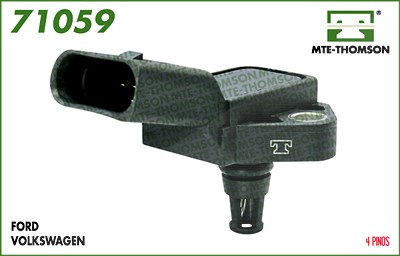 Mte-thomson Sensor, Saugrohrdruck [Hersteller-Nr. 71059] für Audi, Ford, Porsche, Seat, Skoda, VW von MTE-THOMSON