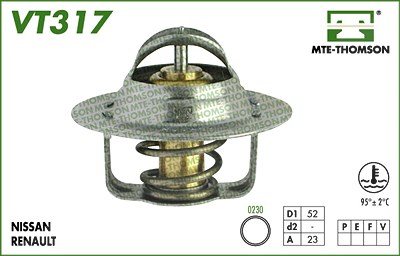 Mte-thomson Thermostat, Kühlmittel [Hersteller-Nr. VT317.88] für Land Rover, Rover von MTE-THOMSON