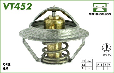 Mte-thomson Thermostat, Kühlmittel [Hersteller-Nr. VT452.82] für Alfa Romeo, Chevrolet, Fiat, Opel, Saab von MTE-THOMSON