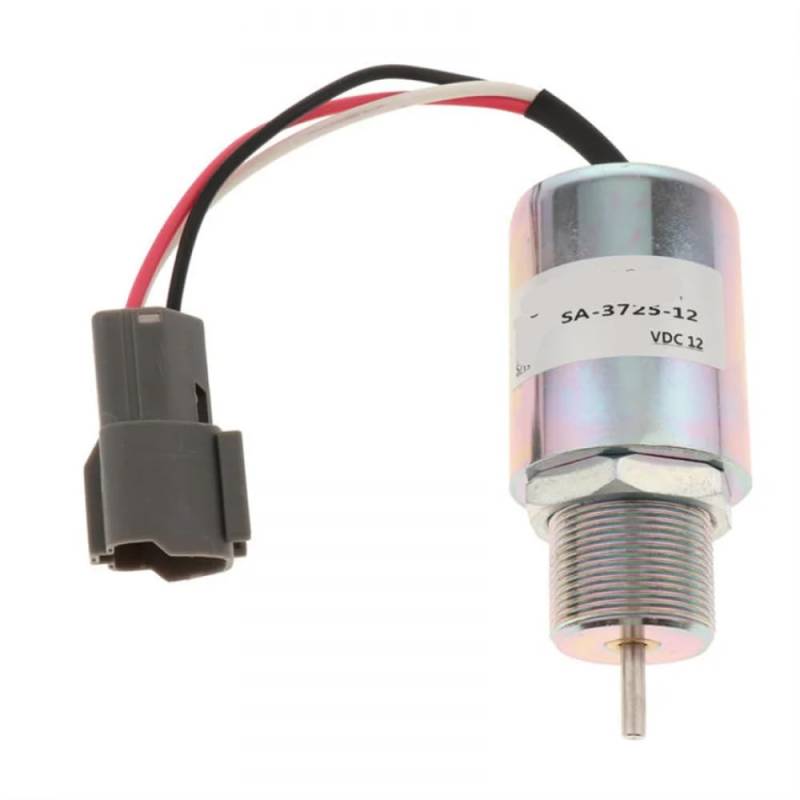 12V Stop Solenoid PJ7415748 SA-3725-12 kompatibel mit EC-Serien-Bagger wie EC13 EC15 EC15B EC20 EC20B EC25 EC30 EC35 EC45 von MTGUIWF