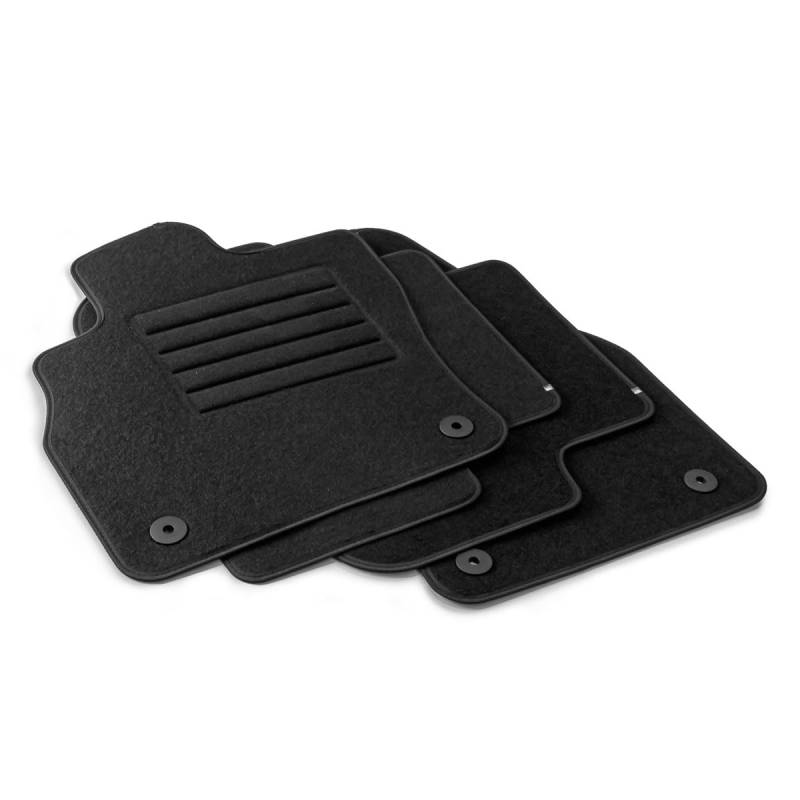 MDM Fussmatten für Renault Trafic Bus 09.2014> Passform wie Original aus Velours, Automatten mit Absatzschoner aus Textile, Rand rutschhemmender, cod. One de7103 von MTM