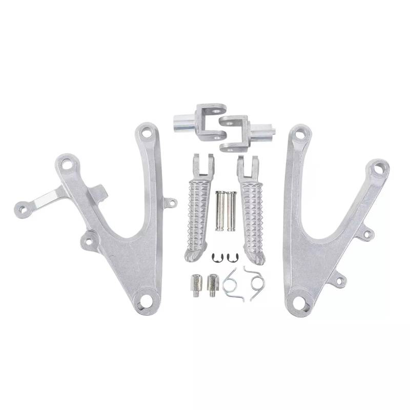 Fußrasten Motorrad Für YZF R1 2004-2006 Motorrad Vorder Fahrer Fußrasten Fußrasten Halterung Motorrad Fußstütze(Silver) von MTNDUYGV