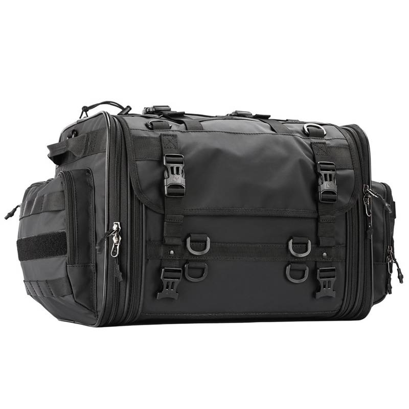 MTNDUYGV Motorrad Hecktasche Universal Für Motorrad wasserdichte PVC Motorrad Sitz Tasche 20-40-60L Hinten Schwanz Sattel Motorradtasche(1 Piece 40L-60L) von MTNDUYGV