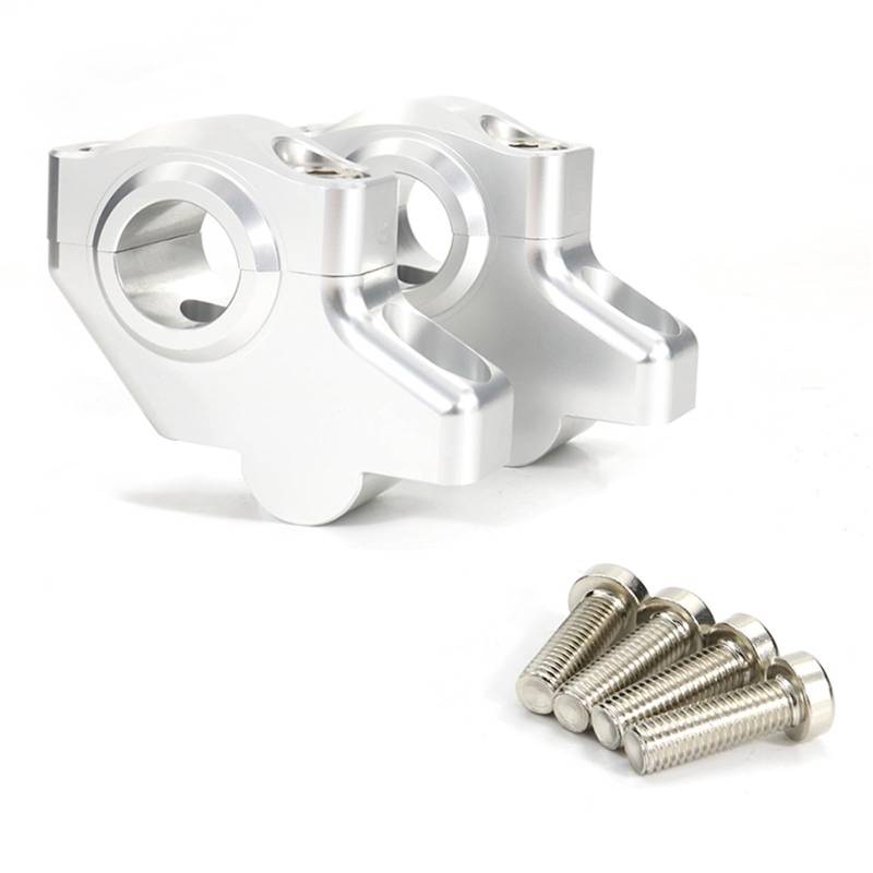 Motorrad-lenkererhöhung 22mm 7/8 "Lenkererhöhung Bar Riser Verlängern Zurück Bewegt Offset Für R1200R F800S F700GS F650G F650CS G650GS R1150GS(Gloss Silver) von MTNDUYGV