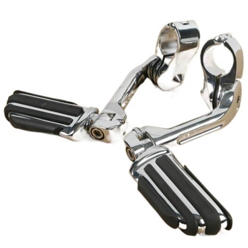 1 1/4" Lange abgewinkelte 360 ​​verstellbare Highway-Fußrasten-Fußrastenhalterung, kompatibel mit Suzuki, kompatibel mit Yamaha, kompatibel mit Harley, 32 mm von MTOIDVALX