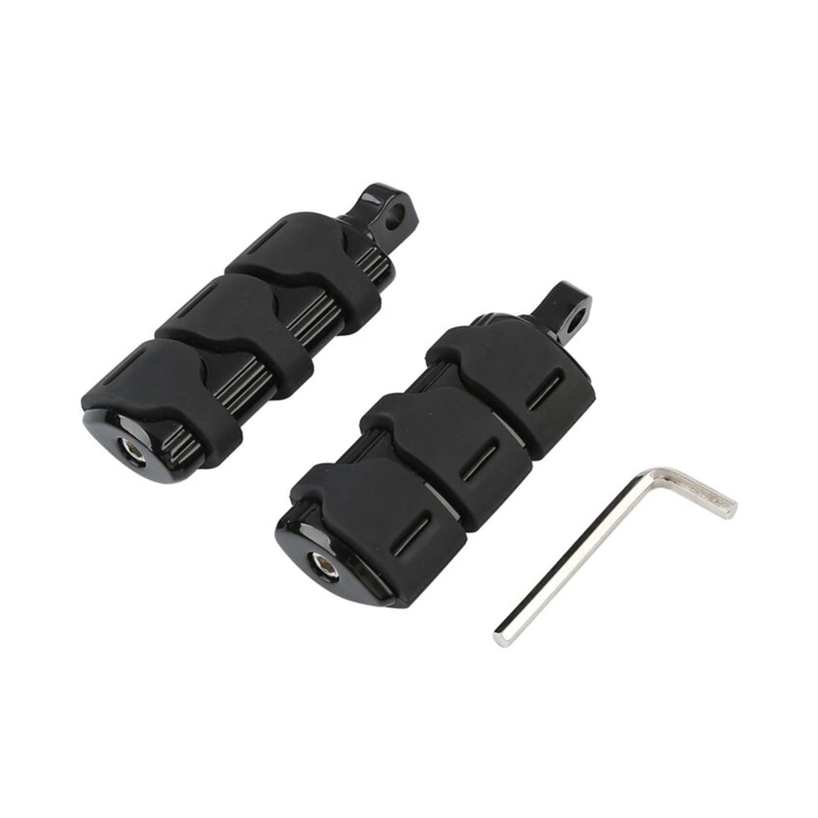 Fußrasten mit männlicher Halterung, kompatibel mit Harley Softail Street Bob Electra Glide Wide Super FXDL FXDF Ultra Classic FXST FLSTF FLHT(Black) von MTOIDVALX