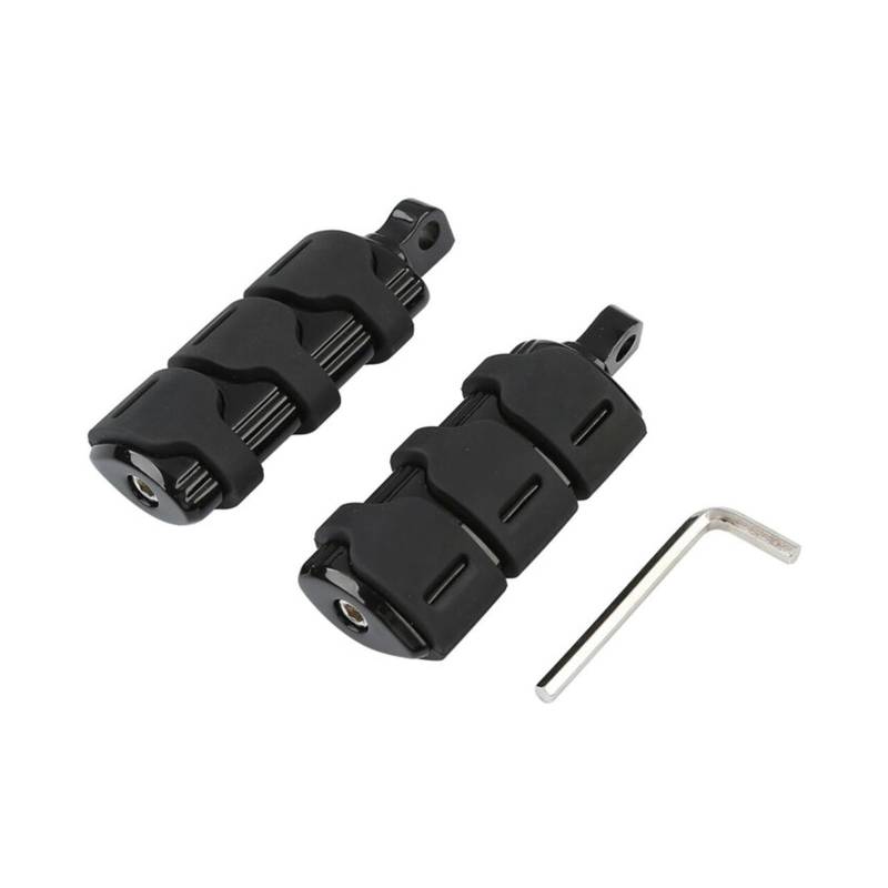Fußrasten mit männlicher Halterung, kompatibel mit Harley Softail Street Bob Electra Glide Wide Super FXDL FXDF Ultra Classic FXST FLSTF FLHT(Black) von MTOIDVALX