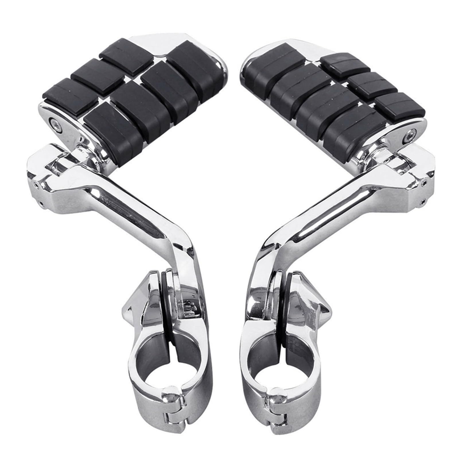 Lange, abgewinkelte 32 mm 1 1/4 Zoll Bar Highway Fußrasten Fußstütze Kompatibel mit Harley Electra Road King Street Glide H VT600 VT750 VT1100 VT1300(A) von MTOIDVALX
