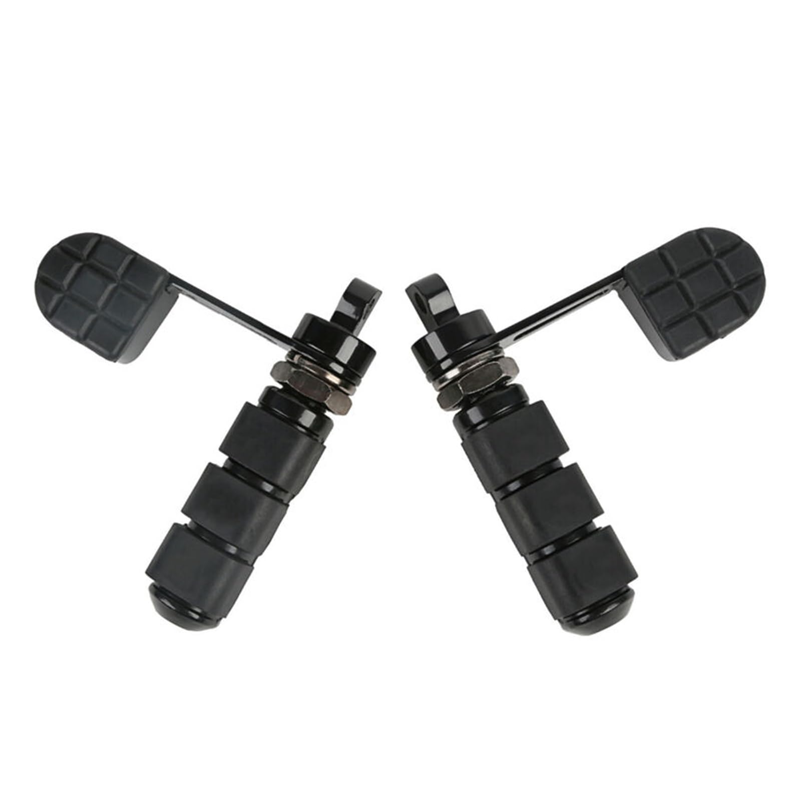 Motorrad-Anti-Vibrations-Steigbügel-Fersenfußrasten, kompatibel mit Harley Softail Sportster XL883 XL1200 Fat Boy FXWG FXR-Modellen(Black) von MTOIDVALX