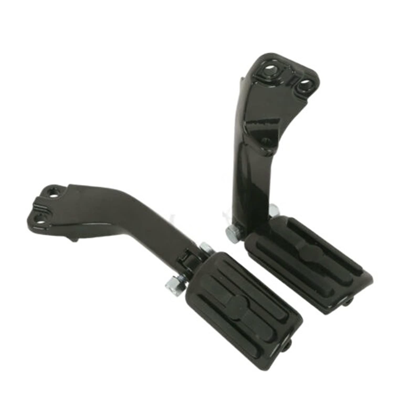 Motorrad-Beifahrerfußrasten Pegs Unterstützung Halterung Kompatibel mit Harley Dyna FXDB FXDF Low Rider Fat Street Bob Wide Super Glide Switchback(01 Black) von MTOIDVALX