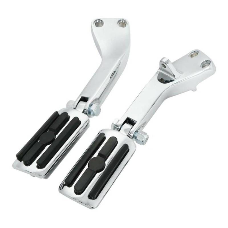 Motorrad-Beifahrerfußrasten Pegs Unterstützung Halterung Kompatibel mit Harley Dyna FXDB FXDF Low Rider Fat Street Bob Wide Super Glide Switchback(01 Chrome) von MTOIDVALX