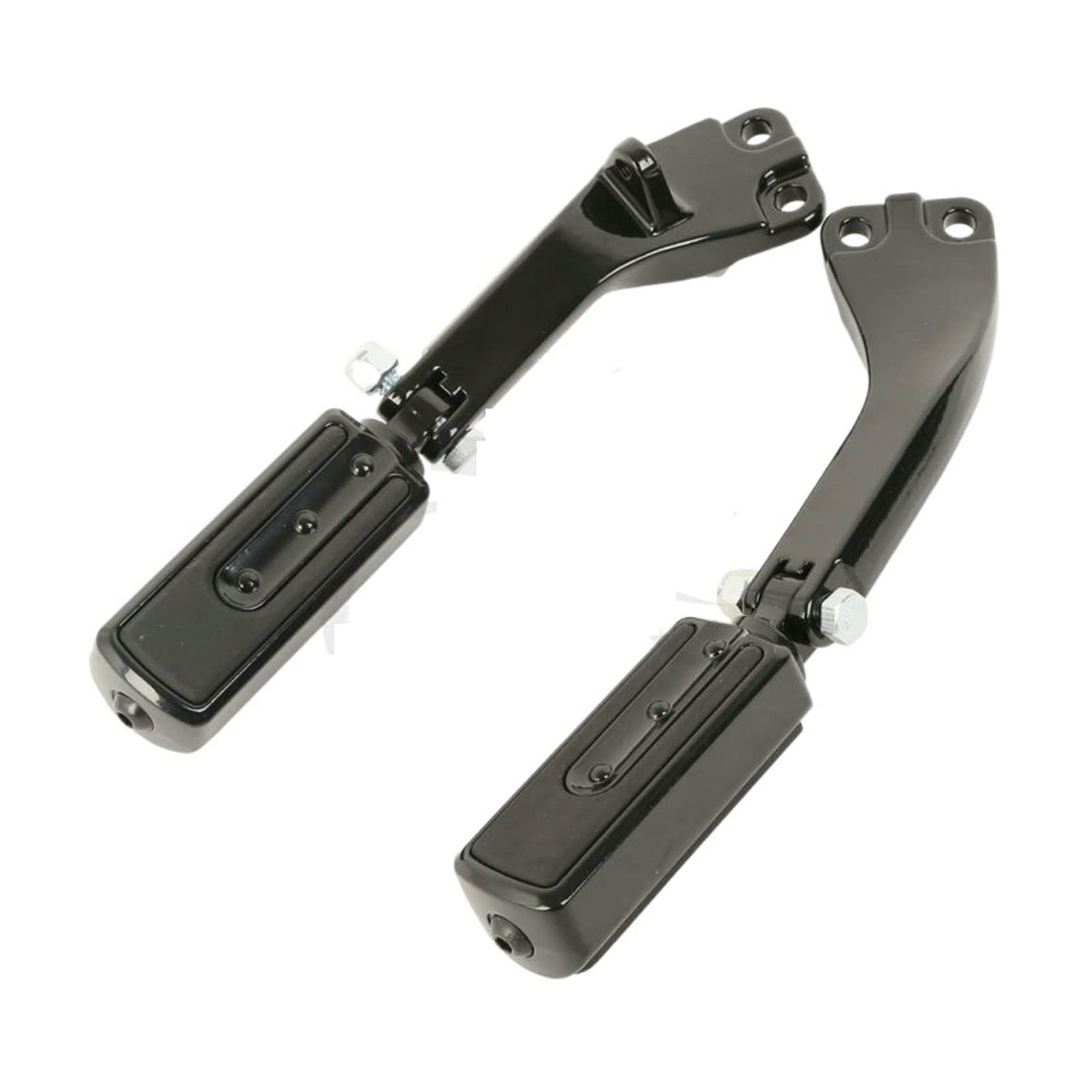 Motorrad-Beifahrerfußrasten Pegs Unterstützung Halterung Kompatibel mit Harley Dyna FXDB FXDF Low Rider Fat Street Bob Wide Super Glide Switchback(03 Black) von MTOIDVALX