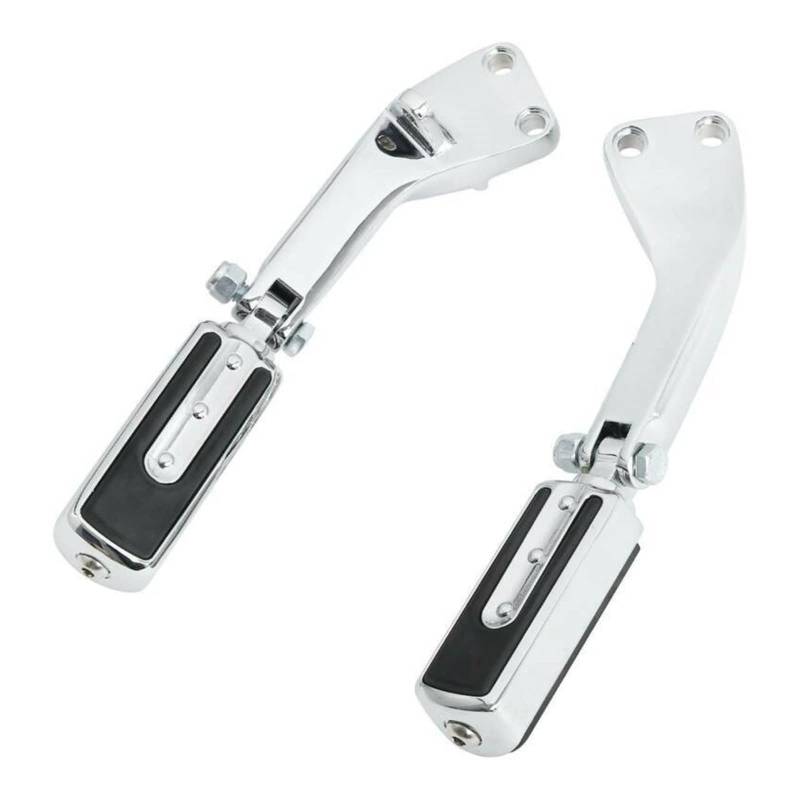 Motorrad-Beifahrerfußrasten Pegs Unterstützung Halterung Kompatibel mit Harley Dyna FXDB FXDF Low Rider Fat Street Bob Wide Super Glide Switchback(03 Chrome) von MTOIDVALX