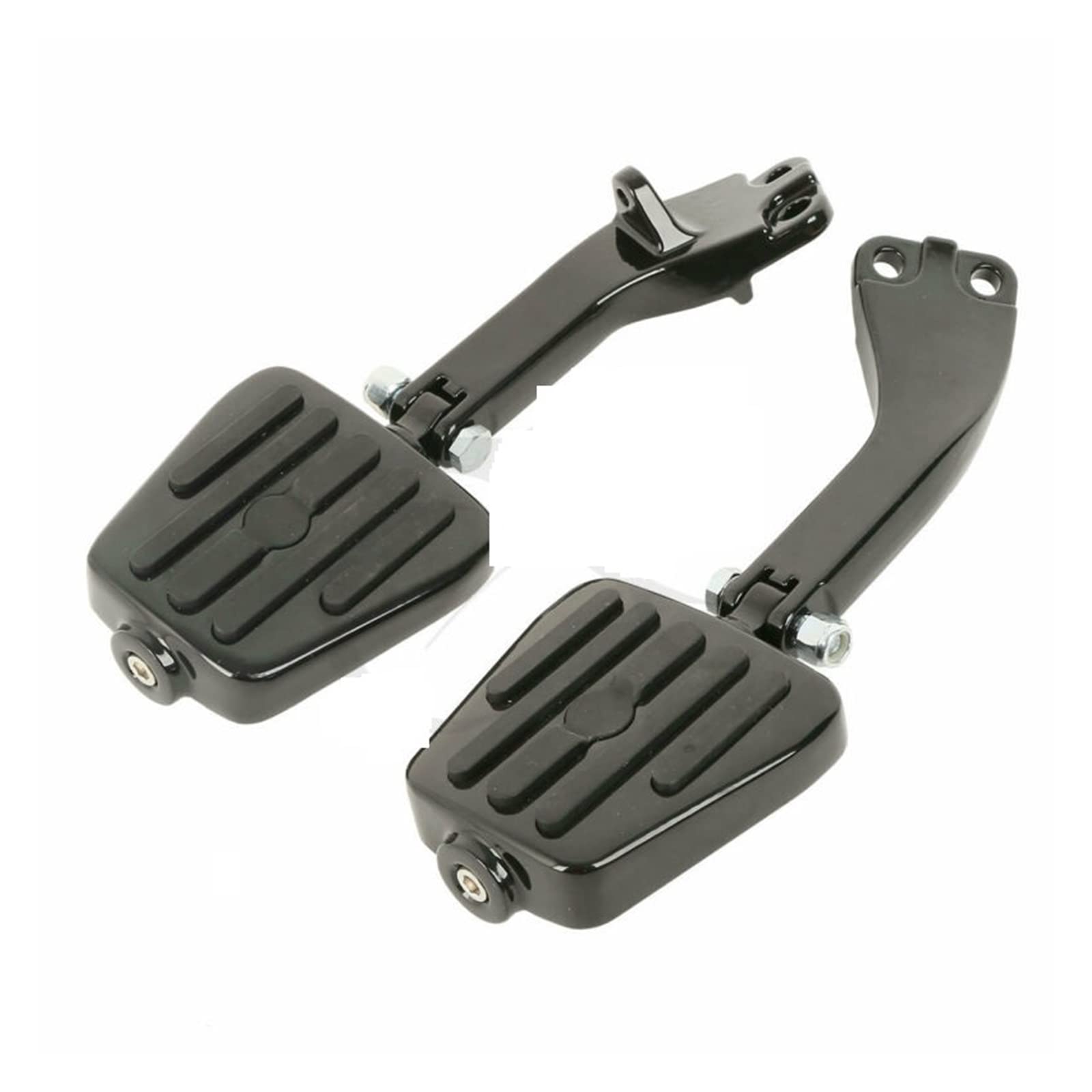 Motorrad-Beifahrerfußrasten Pegs Unterstützung Halterung Kompatibel mit Harley Dyna FXDB FXDF Low Rider Fat Street Bob Wide Super Glide Switchback(04 Black) von MTOIDVALX