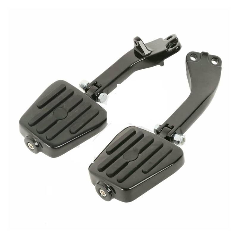 Motorrad-Beifahrerfußrasten Pegs Unterstützung Halterung Kompatibel mit Harley Dyna FXDB FXDF Low Rider Fat Street Bob Wide Super Glide Switchback(04 Black) von MTOIDVALX