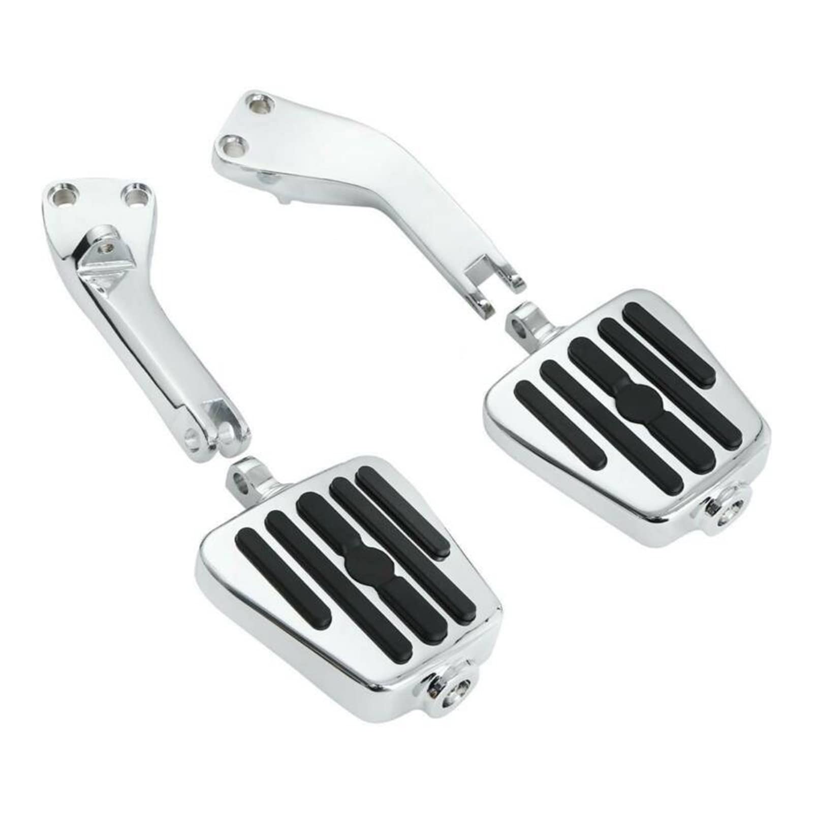 Motorrad-Beifahrerfußrasten Pegs Unterstützung Halterung Kompatibel mit Harley Dyna FXDB FXDF Low Rider Fat Street Bob Wide Super Glide Switchback(04 Chrome) von MTOIDVALX