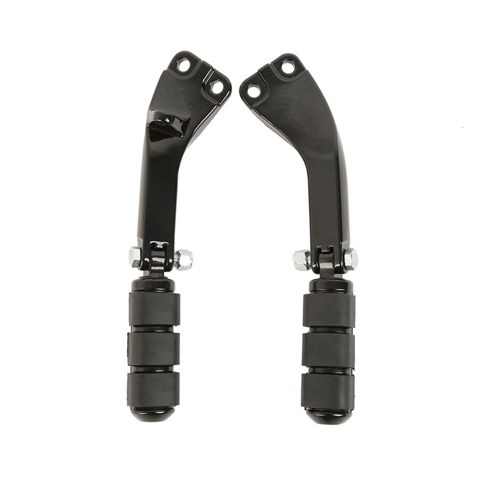Motorrad-Beifahrerfußrasten Pegs Unterstützung Halterung Kompatibel mit Harley Dyna FXDB FXDF Low Rider Fat Street Bob Wide Super Glide Switchback(07 Black) von MTOIDVALX