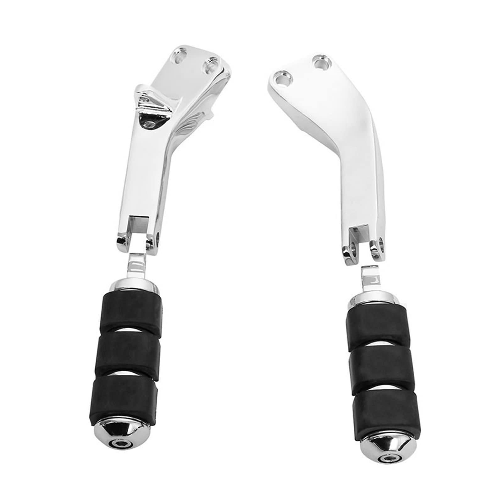 Motorrad-Beifahrerfußrasten Pegs Unterstützung Halterung Kompatibel mit Harley Dyna FXDB FXDF Low Rider Fat Street Bob Wide Super Glide Switchback(07 Chrome) von MTOIDVALX