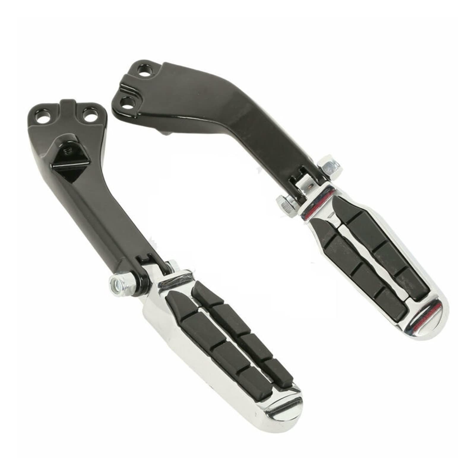 Motorrad-Beifahrerfußrasten Pegs Unterstützung Halterung Kompatibel mit Harley Dyna FXDB FXDF Low Rider Fat Street Bob Wide Super Glide Switchback(09 Black) von MTOIDVALX