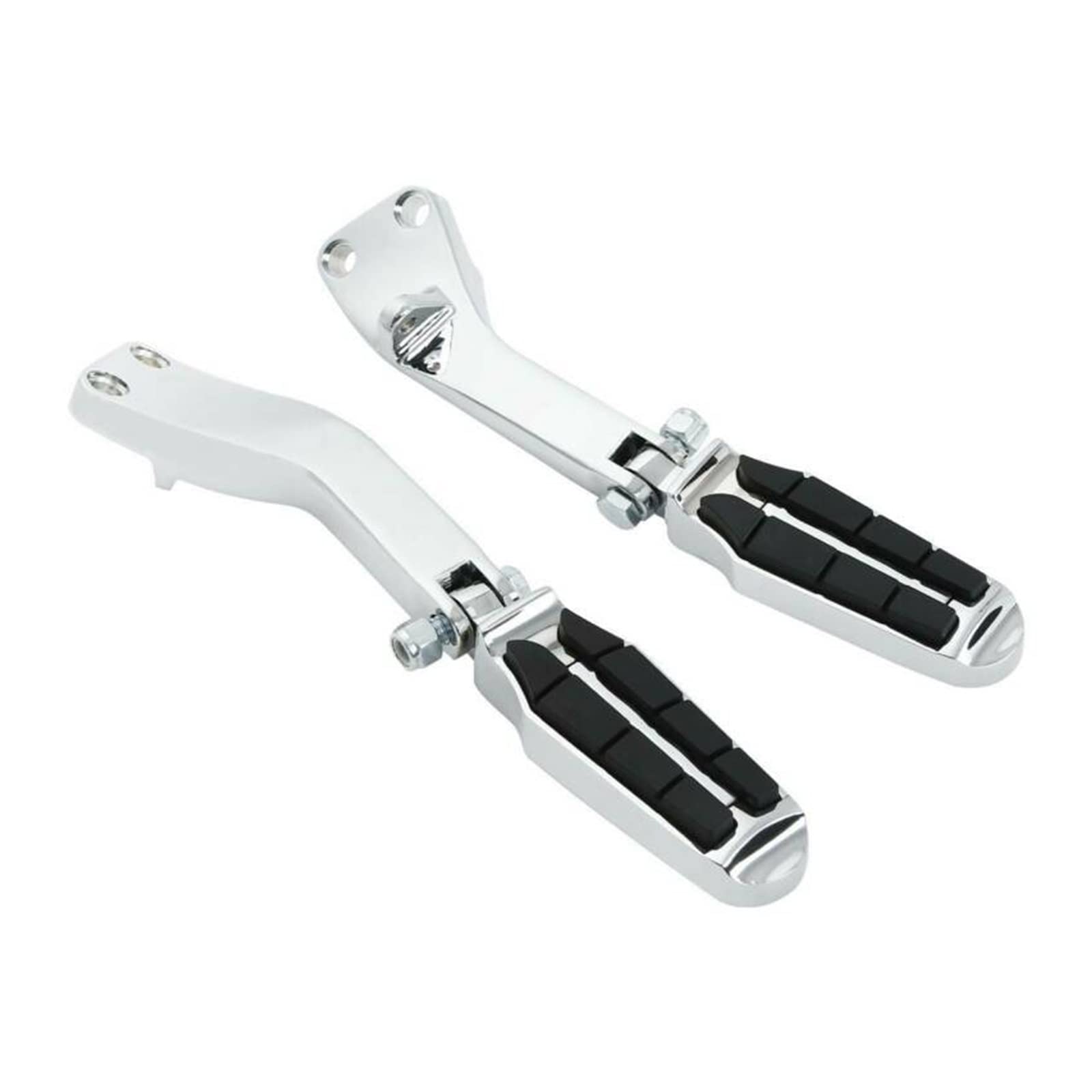 Motorrad-Beifahrerfußrasten Pegs Unterstützung Halterung Kompatibel mit Harley Dyna FXDB FXDF Low Rider Fat Street Bob Wide Super Glide Switchback(09 Chrome) von MTOIDVALX