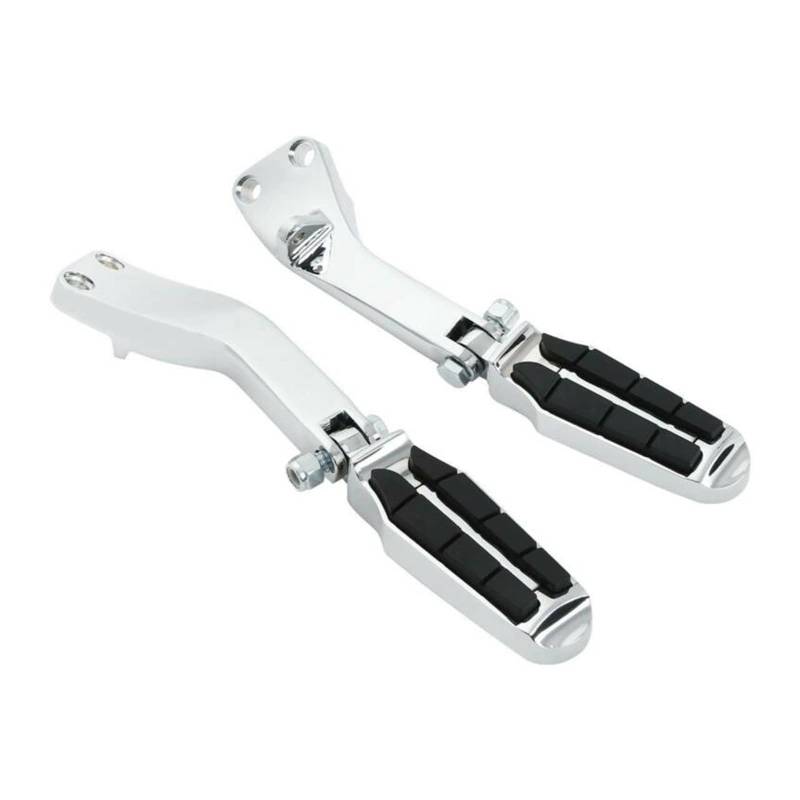 Motorrad-Beifahrerfußrasten Pegs Unterstützung Halterung Kompatibel mit Harley Dyna FXDB FXDF Low Rider Fat Street Bob Wide Super Glide Switchback(09 Chrome) von MTOIDVALX