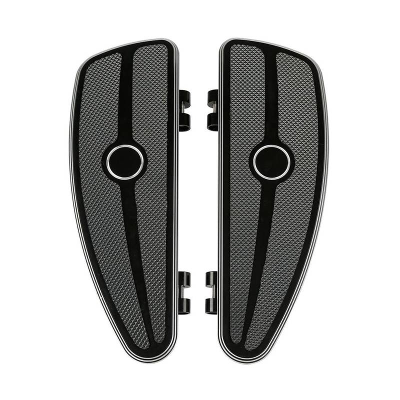 Motorrad Black Burst Rider Trittbrett-Kit, kompatibel mit Harley Touring Road King Glide 86-21 FLD 12-16 Trike FL Softail Deluxe FLD, Schwarz von MTOIDVALX