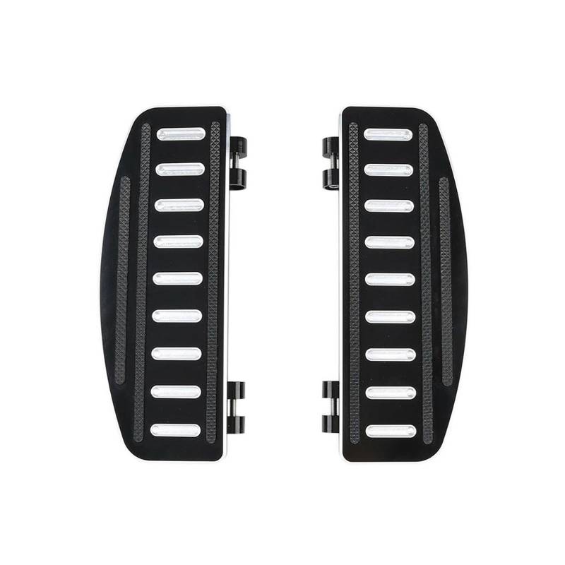 Motorrad CNC Vorder Fahrer Trittbrett Einsätze Kompatibel Mit Harley Touring Electra Glide Road Glide 1986-2022 18 FLHT FLSTF FLD FL Softail von MTOIDVALX
