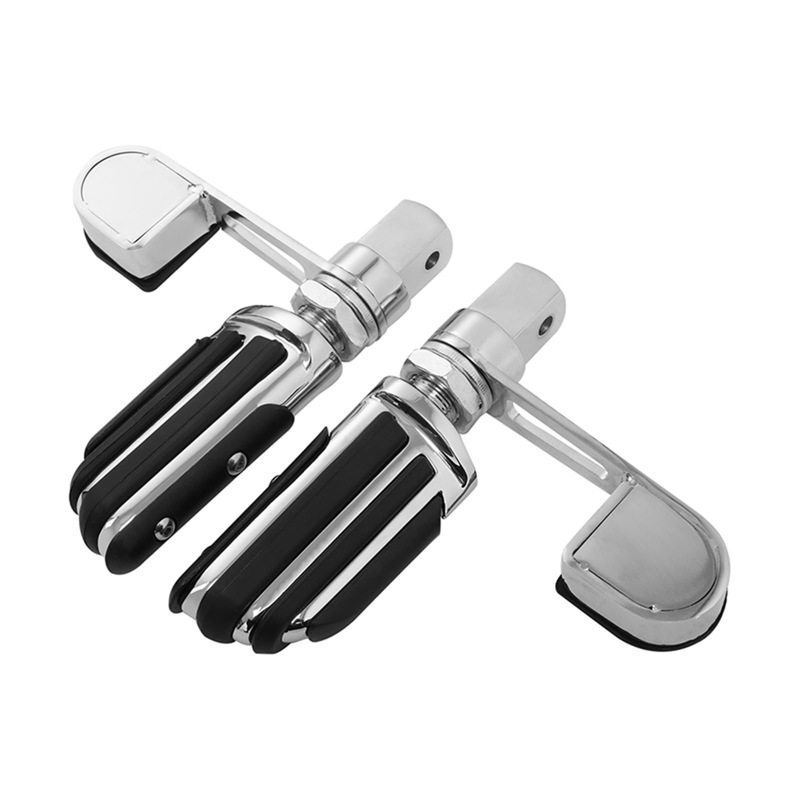 Motorrad-Fußrasten, Fußrasten-Fersensteigbügel, verchromt, kompatibel mit VTX1800 2002–2011, VTX1300 2003–2009 2004 2005 2006 2007 2008 von MTOIDVALX