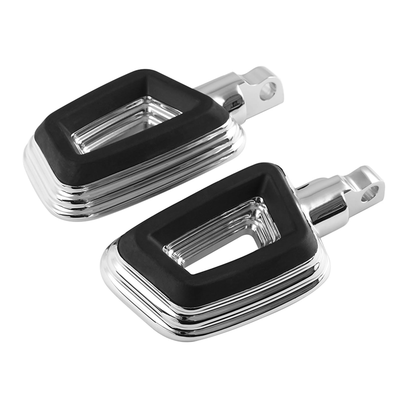 Motorrad-Fußrasten Fußstützen Male Mount Peg Kompatibel mit Harley Touring Sportster Softail Dyna XL1200 Chrom/Schwarz(A) von MTOIDVALX