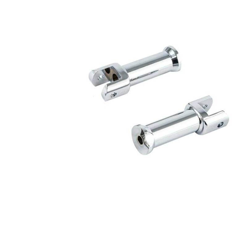 Motorrad Hinten Fußrasten Fußstütze W/Klammern Kompatibel Mit Harley Deluxe Street Bob 18-20(Bracket Chrome) von MTOIDVALX