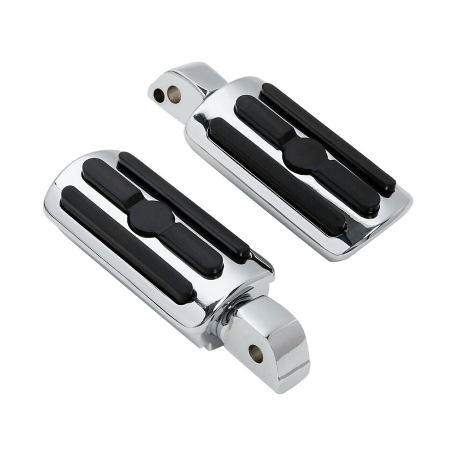 Motorrad Hinten Passagier Fußrasten W/Klammern Kompatibel Mit Harley Softail Street Fat Bob 18-20(Footpeg Chrome) von MTOIDVALX